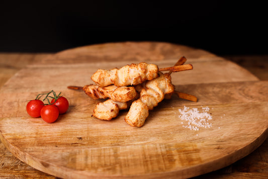 Voorgegaarde satestokken 50 gram 2,5 kilo